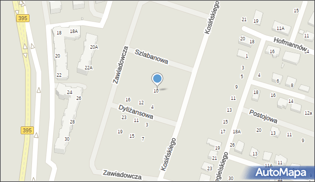 Wrocław, Dyliżansowa, 8, mapa Wrocławia