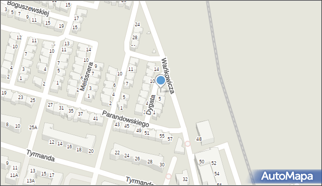 Wrocław, Dygata Stanisława, 7, mapa Wrocławia