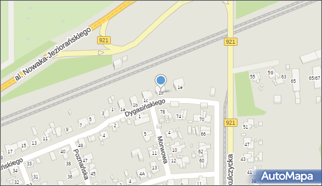 Zabrze, Dygasińskiego Adolfa, 1d, mapa Zabrza