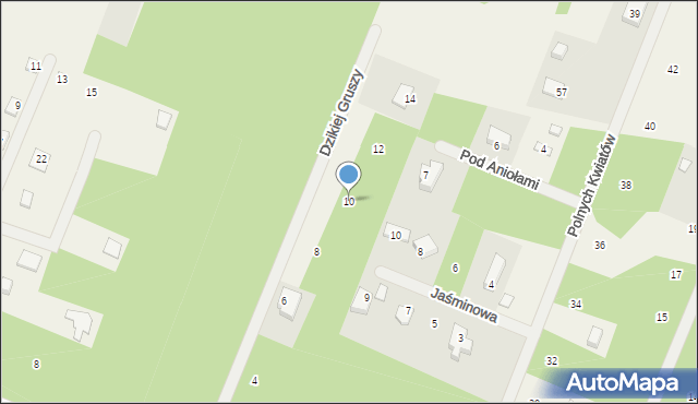 Adamów-Wieś, Dzikiej Gruszy, 10, mapa Adamów-Wieś