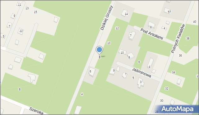 Adamów-Wieś, Dzikiej Gruszy, 8, mapa Adamów-Wieś