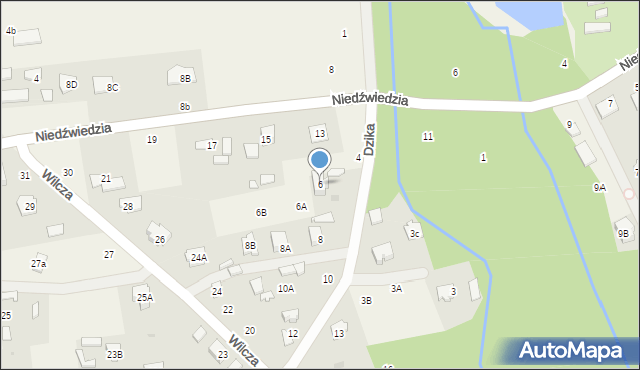 Adamowizna, Dzika, 6, mapa Adamowizna