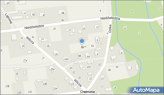 Adamowizna, Dzika, 6B, mapa Adamowizna