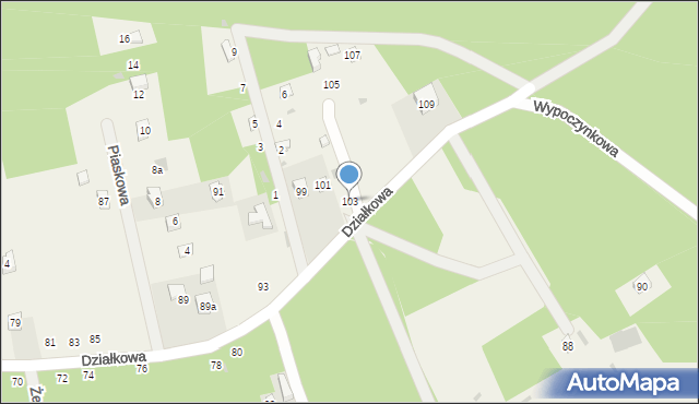 Barkowice Mokre, Działkowa, 103, mapa Barkowice Mokre