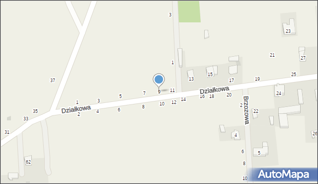 Barkowice Mokre, Działkowa, 9, mapa Barkowice Mokre