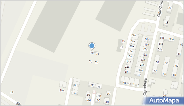 Bielany Wrocławskie, Działkowa, 7d, mapa Bielany Wrocławskie