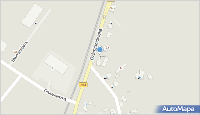 Bielawa, Dzierżoniowska, 2, mapa Bielawa