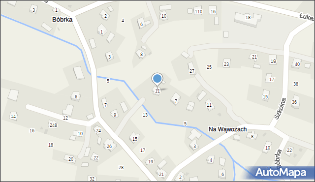 Bóbrka, Dziurzyńskiego Antoniego, ks., 11, mapa Bóbrka