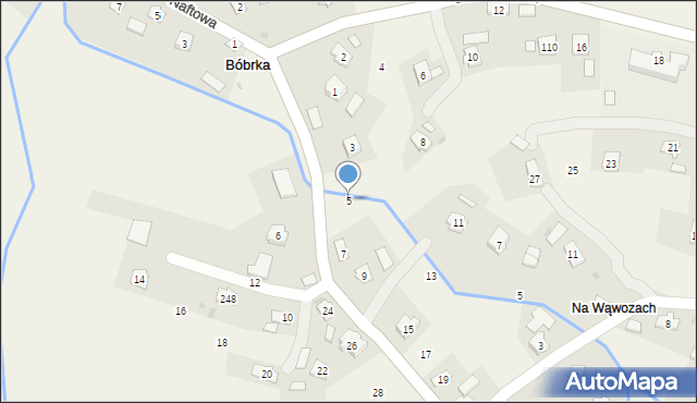 Bóbrka, Dziurzyńskiego Antoniego, ks., 5, mapa Bóbrka