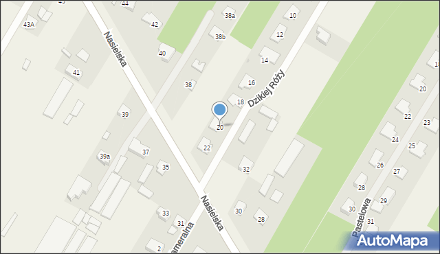 Borowa Góra, Dzikiej Róży, 20, mapa Borowa Góra