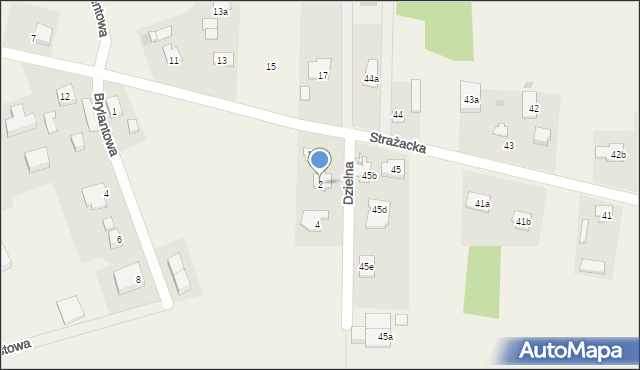 Bronisławów, Dzielna, 2, mapa Bronisławów