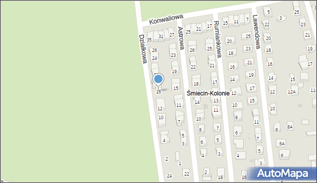 Ciechanów, Działkowa, 16, mapa Ciechanów