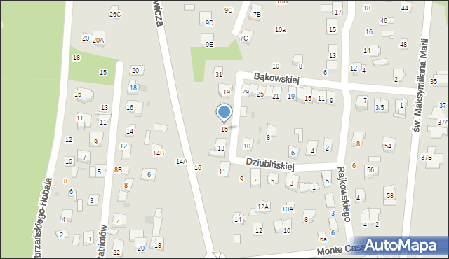 Ciechanów, Dziubińskiej Jadwigi, 15, mapa Ciechanów