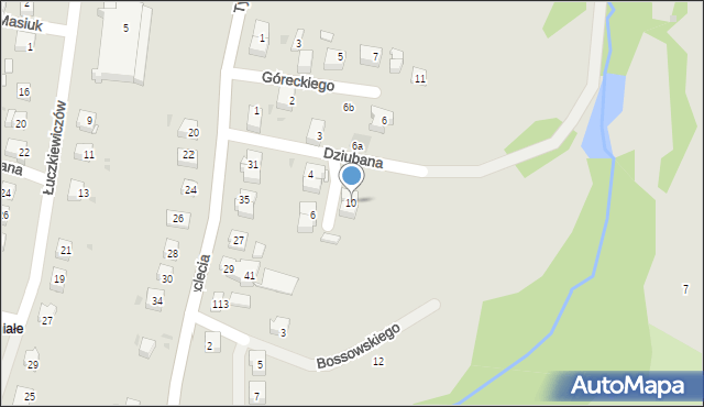 Ciężkowice, Dziubana Franciszka, 10, mapa Ciężkowice
