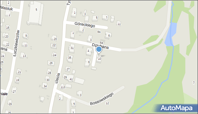 Ciężkowice, Dziubana Franciszka, 8, mapa Ciężkowice