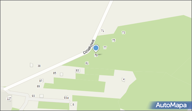 Cynków, Działkowa, 79, mapa Cynków