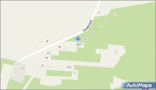 Cynków, Działkowa, 83, mapa Cynków