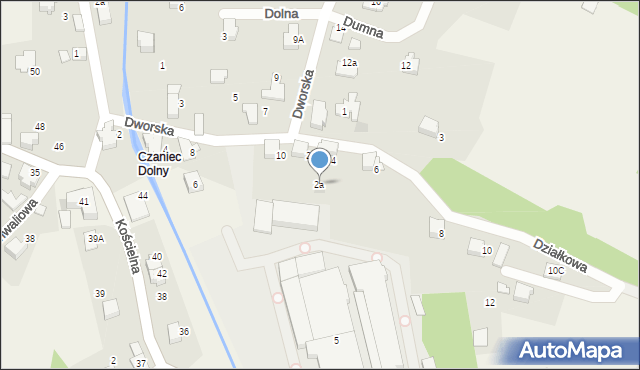 Czaniec, Działkowa, 2a, mapa Czaniec