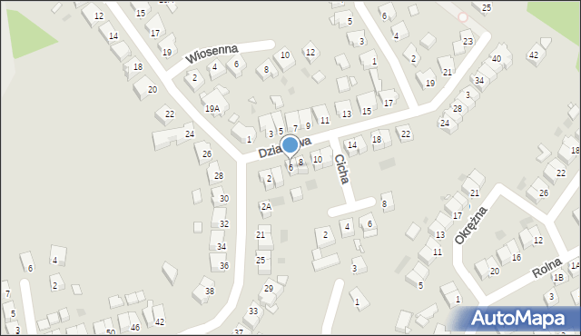 Czarnków, Działkowa, 6, mapa Czarnków