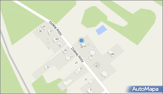 Czarnowiec, Dzikiej Róży, 22, mapa Czarnowiec