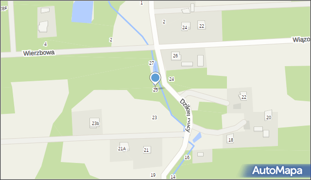 Czarny Las, Dzikiej Róży, 25, mapa Czarny Las