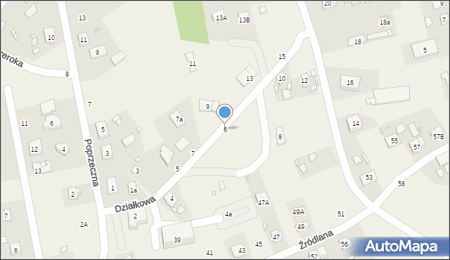 Czerwonak, Działkowa, 6, mapa Czerwonak