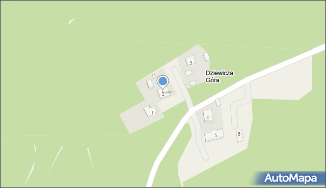 Czerwonak, Dziewicza Góra, 2, mapa Czerwonak