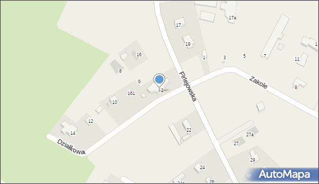 Dąbrowica, Działkowa, 4, mapa Dąbrowica