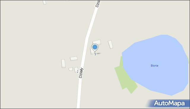 Dąbrowice, Działy, 3, mapa Dąbrowice