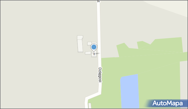 Dąbrowice, Dzięgost, 6, mapa Dąbrowice