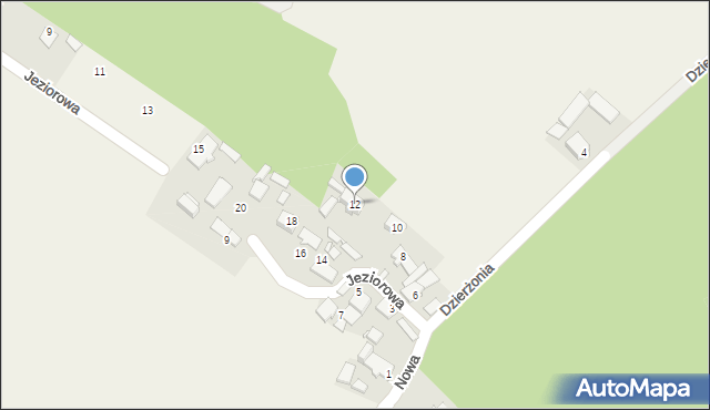Daniec, Dzierżonia, 12, mapa Daniec