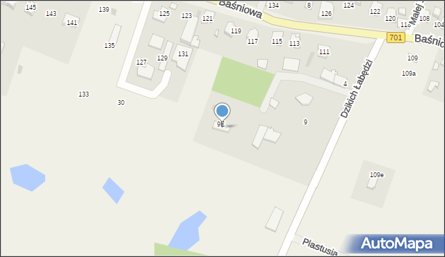 Domaniewek, Dzikich Łabędzi, 6, mapa Domaniewek