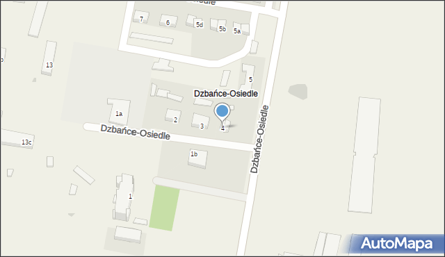 Dzbańce-Osiedle, Dzbańce-Osiedle, 4, mapa Dzbańce-Osiedle