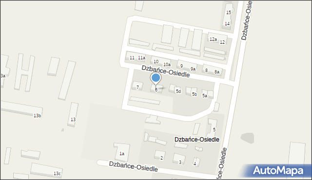 Dzbańce-Osiedle, Dzbańce-Osiedle, 6, mapa Dzbańce-Osiedle