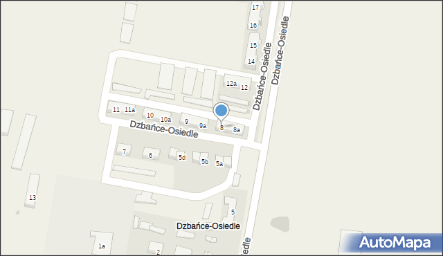 Dzbańce-Osiedle, Dzbańce-Osiedle, 8, mapa Dzbańce-Osiedle