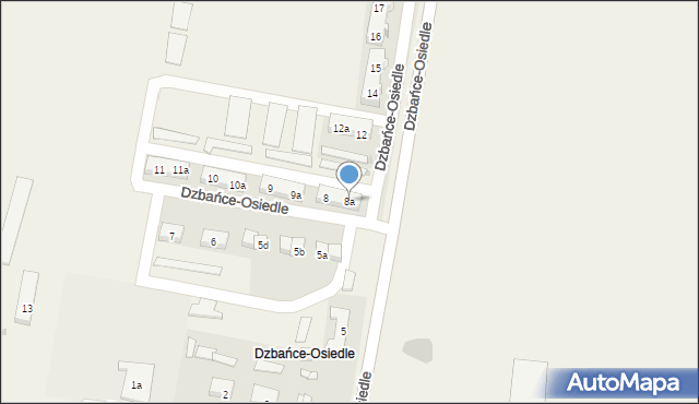 Dzbańce-Osiedle, Dzbańce-Osiedle, 8a, mapa Dzbańce-Osiedle