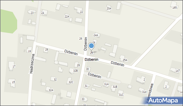Dzbenin, Dzbenin, 25, mapa Dzbenin