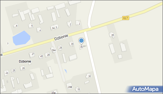 Dzbonie, Dzbonie, 31, mapa Dzbonie