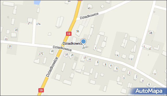 Dziadkowice, Dziadkowice, 12, mapa Dziadkowice