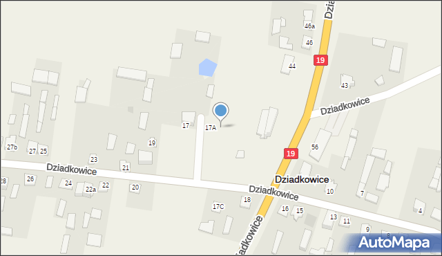 Dziadkowice, Dziadkowice, 17B, mapa Dziadkowice
