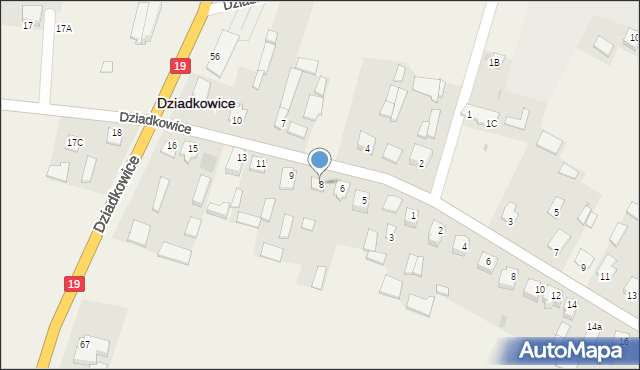 Dziadkowice, Dziadkowice, 8, mapa Dziadkowice
