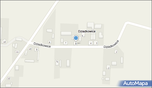 Dziadkowice, Dziadkowice, 6, mapa Dziadkowice