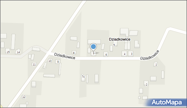 Dziadkowice, Dziadkowice, 7, mapa Dziadkowice