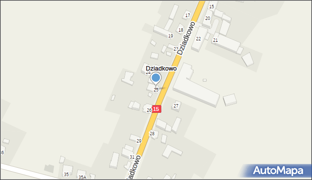 Dziadkowo, Dziadkowo, 25, mapa Dziadkowo
