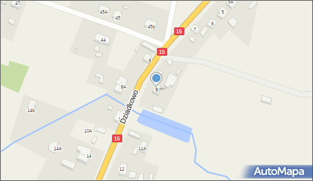 Dziadkowo, Dziadkowo, 9, mapa Dziadkowo