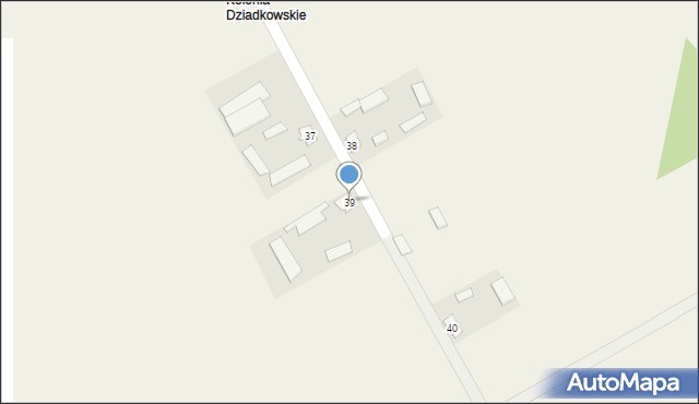 Dziadkowskie, Dziadkowskie, 39, mapa Dziadkowskie