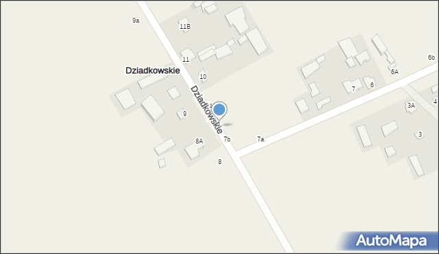 Dziadkowskie, Dziadkowskie, 7c, mapa Dziadkowskie