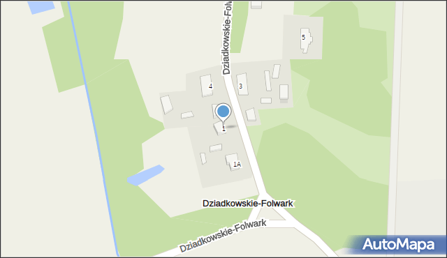 Dziadkowskie-Folwark, Dziadkowskie-Folwark, 1, mapa Dziadkowskie-Folwark
