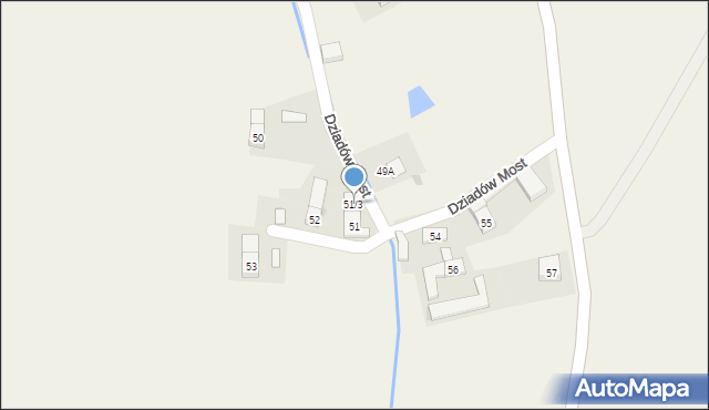 Dziadów Most, Dziadów Most, 51/3, mapa Dziadów Most