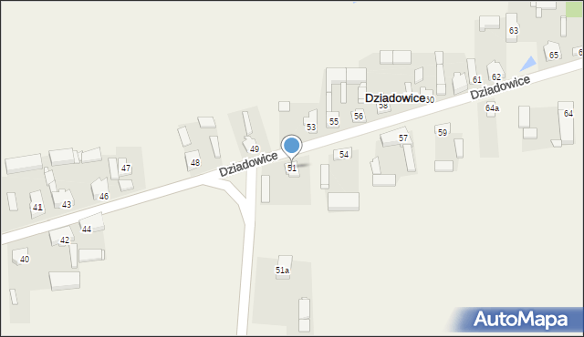 Dziadowice, Dziadowice, 51, mapa Dziadowice